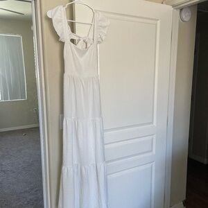 White maxi dress